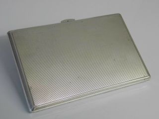 A Large Heavy Solid Sterling Silver Cigarette Card Case C1955 183grams