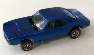 Vintage Mattel Hot Wheels Redline Series 1967 Custom Camaro Blue