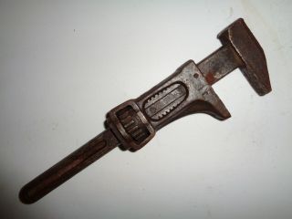 Antique Adjustable Wrench Marked Ihc,  9 3/8 " Farm Tool