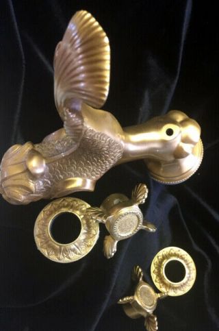 SHERLE WAGNER 24 Carat Gold Plated Sink Faucet & Handles ca.  1980s 3