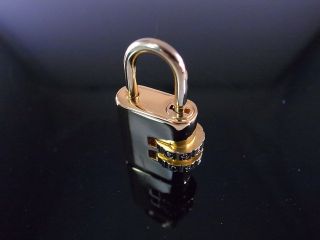 2 Dials Small Padlock Combination lock - Polished Gold Color 2