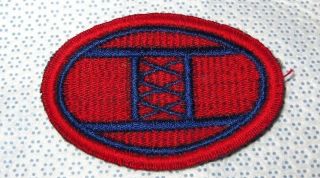 WW2 US Army 30th Infantry Division ID Patch Black Back SSI British made D Day 2
