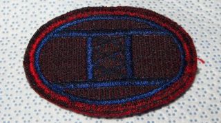 WW2 US Army 30th Infantry Division ID Patch Black Back SSI British made D Day 3