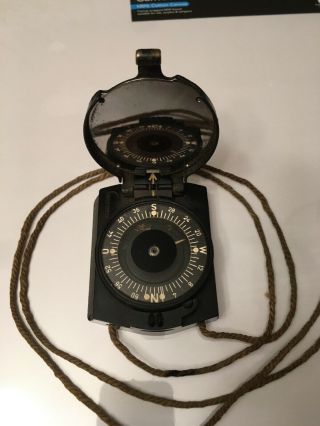 Vintage Ww2 German Wwii Marching Compass Clk Bakelite