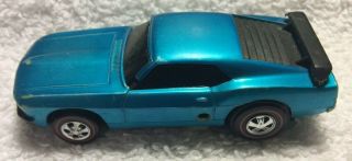 1970 Hot Wheels Redline Sizzlers Blue Mustang - Runs - Track Racer