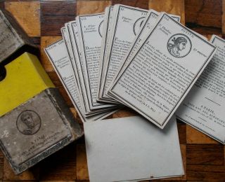 Antique Paying Cards Jeu De Cartes Rare Educational Game,  Box - C.  1800 ?