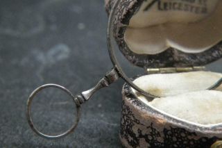 Lovely Antique Georgian Cut Steel Quizzing Magnifying Glass Loupe 2