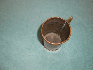 Vintage Colonial Virginia Handmade Solid Copper Mug with Brass Handle Hampton Va 2