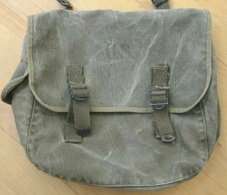 WW2 US MILITARY ARMY M1936 M36 TYPE MUSETTE FIELD CANVAS BAG BACK PACK HAVERSACK 2