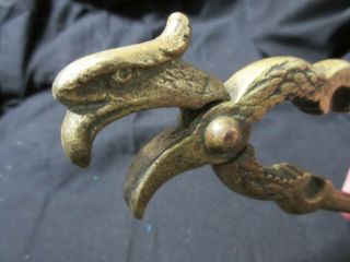 Vintage Decorative Brass Bird (parrott?) Nutcracker 6 " Long And Over 7ozs.