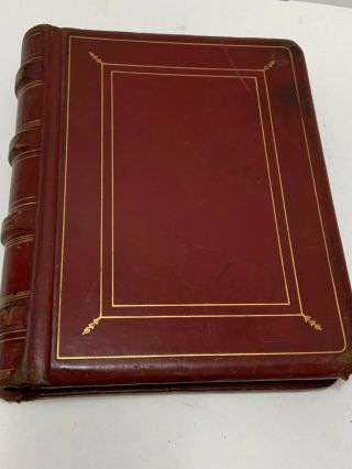 Vintage Leather Bound Minute Book Corporation Trust Co System Blank Pages 11x9 "