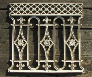 Vintage Cast Iron Bank Teller Cage Window Antique Railing Victorian Garden Gate