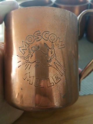 Moscow Mule Copper Mug Old Set Of 5