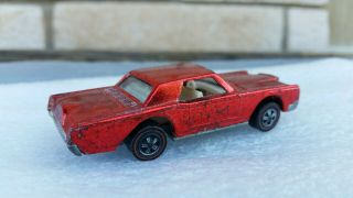 1969 Hotwheels Redline Custom Continental Mark Iii Red Decent Ready 4 Collector