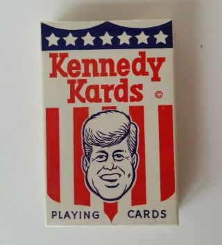1963 Kennedy Kards Tax Stamp Deck Vintage Jfk Playing Cards