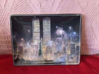 2002 8” X 6” In Their Glory Twin Towers Porcelain Bradford Plate