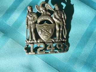 Retired 1950s Vintage York Police Hat Badge In