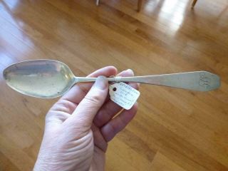 1780 Walter Cornell Providence Ri Colonial Coin Silver Tablespoon Spoon 8 7/8 "