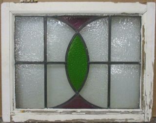 Midsize Old English Leaded Stained Glass Window Pretty Geometric 23.  25 " X 18.  25 "