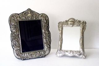 Two Vintage Silver - Plated Picture Frames