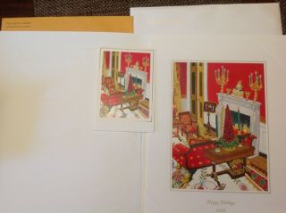 2004 White House Christmas Large & Small Cards - President George & Laura Bush