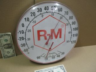 R - M - - Paint & Body Shop - Humidity Thermometer Sign Car Truck Repair