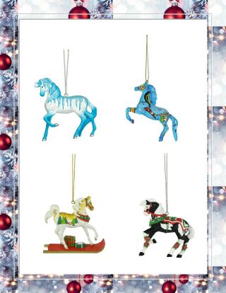 Trail Of Painted Ponies Set Of 4 Ornaments All 4 In Boxes.