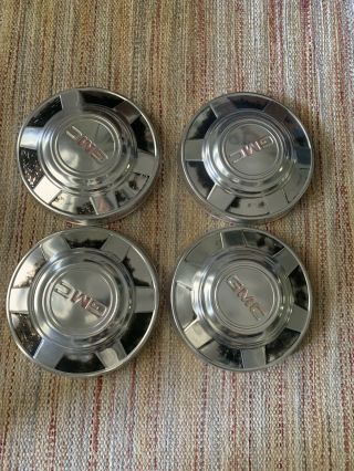 Vintage Dog Dish Hubcaps Gmc 3/4 Ton 12” Set Of 4