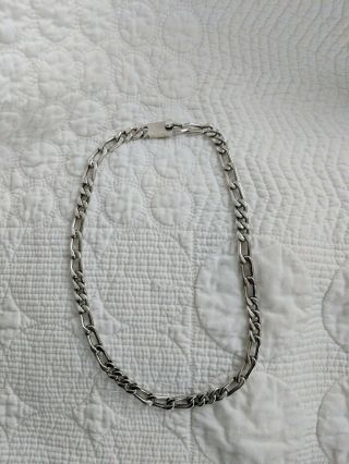Vtg Mexico 925 Sterling Silver Extra Heavy Cuban Figaro Chain Necklace 19 " 63 Gm