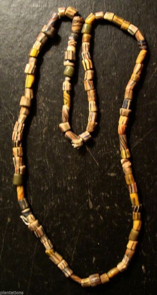 Rare Old Antique Venetian African Trade Beads 32 " Strand