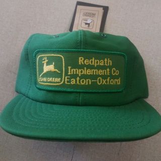 Nos Vtg John Deere Redpath Implement Co.  Eaton - Oxford Snapback Trucker Hat.