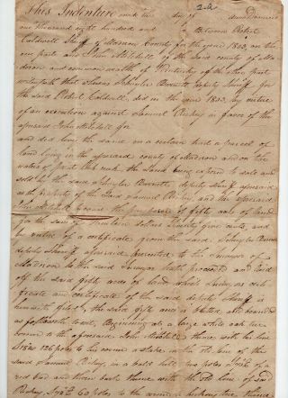 1803 Kentucky Land Deed