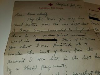 WWII Letter 82nd Airborne 319th Glider Artillery wounded Normandy 2