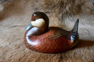 1/2 Off 1987 Ducks Unlimited Special Edition Hand Carved Drake Ruddy Duck Decoy