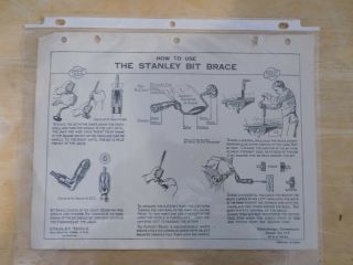 Vintage Stanley Tool: How To Use The Stanley Bit Brace - Chart No.  117 - 1935