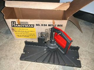 Vintage Stanley Handyman Mitre Box Model No.  H - 114 Near W Box
