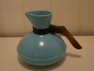 Vintage Turquoise Blue Catalina Island Pottery Coffee Carafe