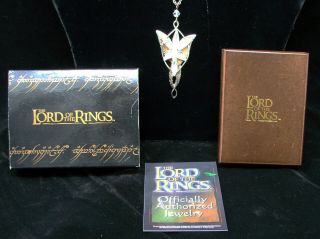 Official Lord Of The Rings Arwen Evenstar Sterling Silver Necklace Boxed Noble