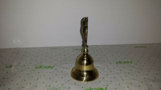 Brass Owl Bell Made in England Vintage Mid Century Home Decor 2