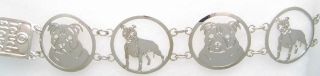 Staffordshire Bull Terrier Jewelry Silver Bracelet