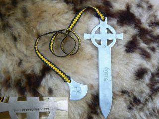 Vtg Medieval Celtic Pewter Cross Gunnar Englund Sweden Letter Opener Bookmarker