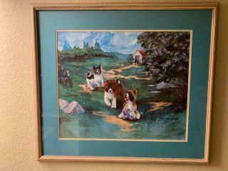 Akita Framed Signed And Number Print By Jan Hammond