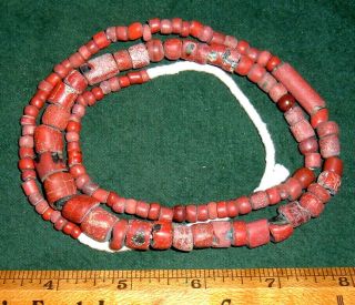 Strand Of Vintage Hudson Bay Green Heart Trade Beads,  Collectible Historic Beads