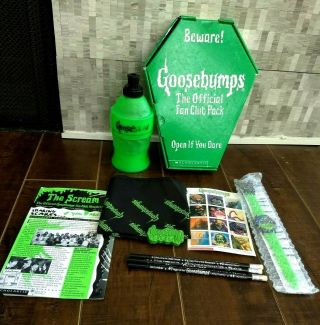 Official Goosebumps R.  L.  Stine Fan Club Coffin Pack Complete