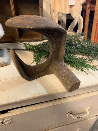 Antique Cobbler Shoemaker Cast Iron Shoe Repair Mold Two Forms Anvil Ir&fc