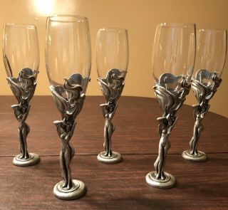Myths & Legends Glasses Erotica Women Pewter Base By Veronese