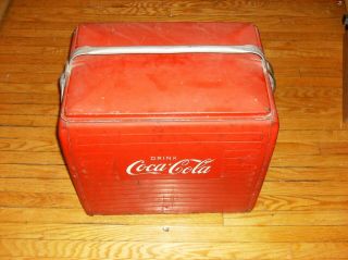 Vintage 1955 Canadian Made Coca Cola Giant Ice Box Cooler Htf