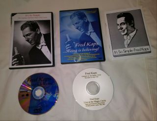 Fred Kaps Dvd & Audio Lecture Cd Card Coin Magic Topit,  Booklet Breese
