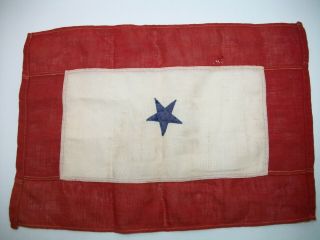 Vintage Service Flag,  Blue Star Service Banner Ww1 Or Ww2 10 " X 15 "