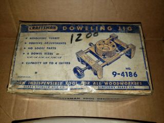 Vintage Craftsman Doweling Jig No.  9 - 4186 Box 2